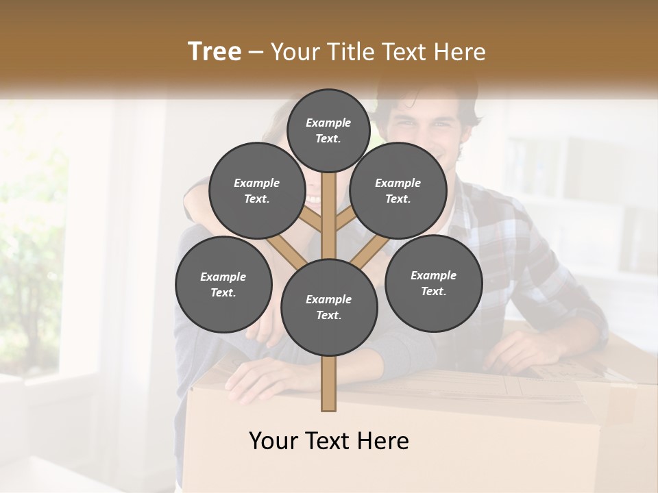 A Man And A Woman Are Sitting On A Cardboard Box PowerPoint Template