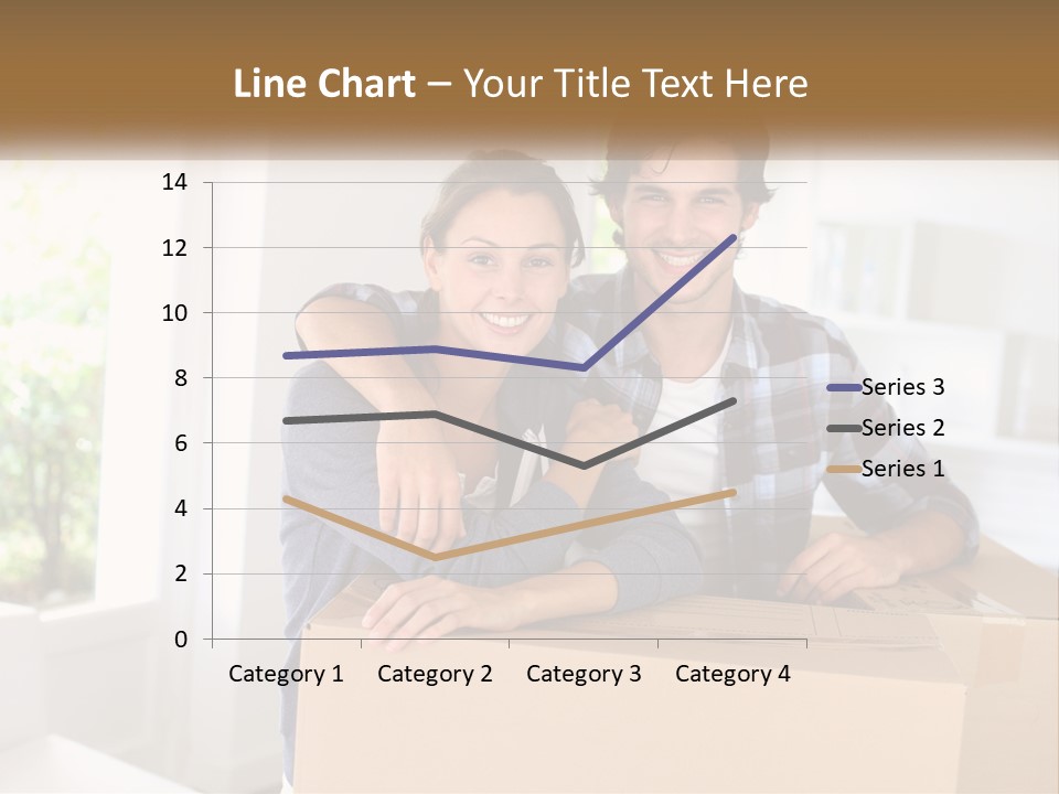 A Man And A Woman Are Sitting On A Cardboard Box PowerPoint Template
