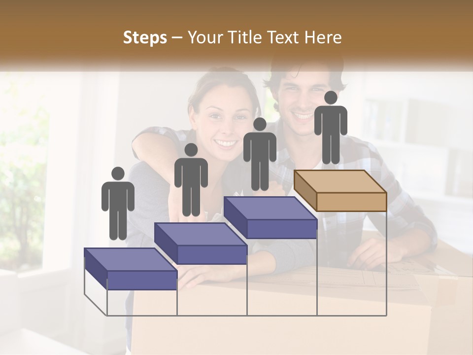 A Man And A Woman Are Sitting On A Cardboard Box PowerPoint Template