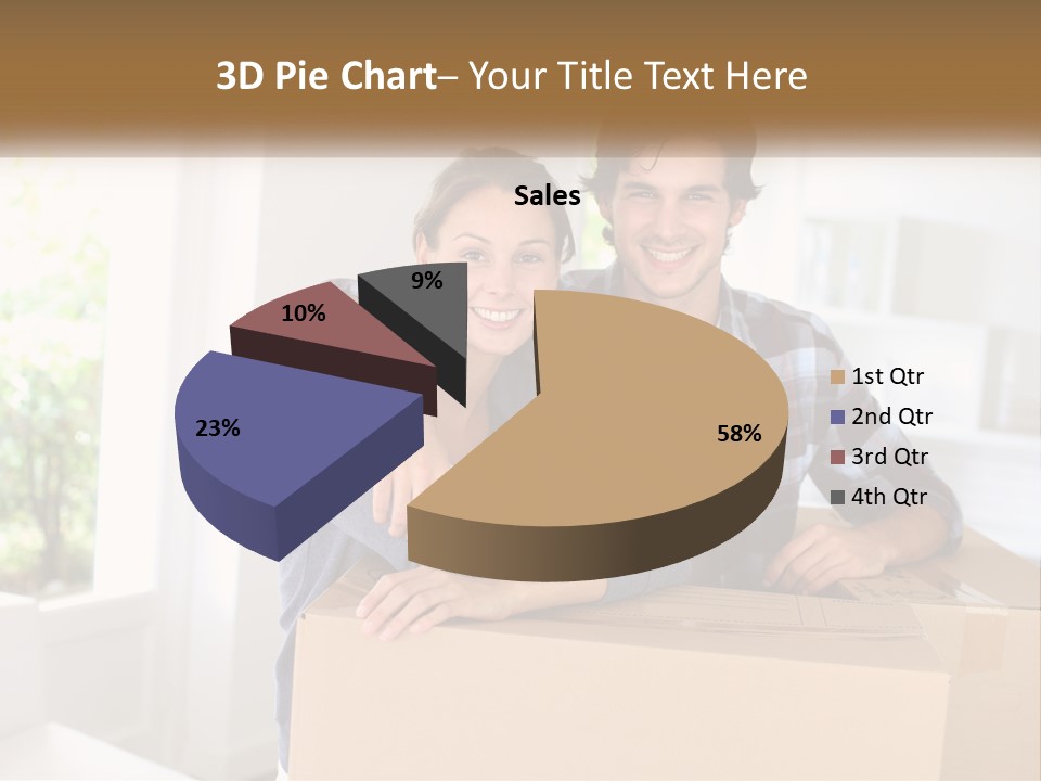 A Man And A Woman Are Sitting On A Cardboard Box PowerPoint Template