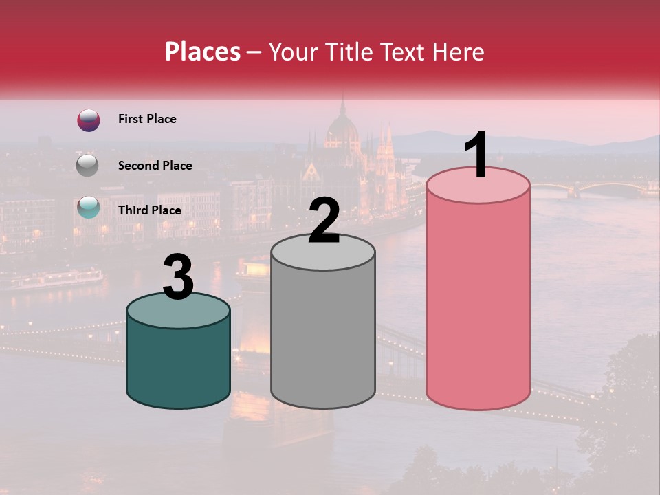 A Bridge Over A River With A City In The Background PowerPoint Template