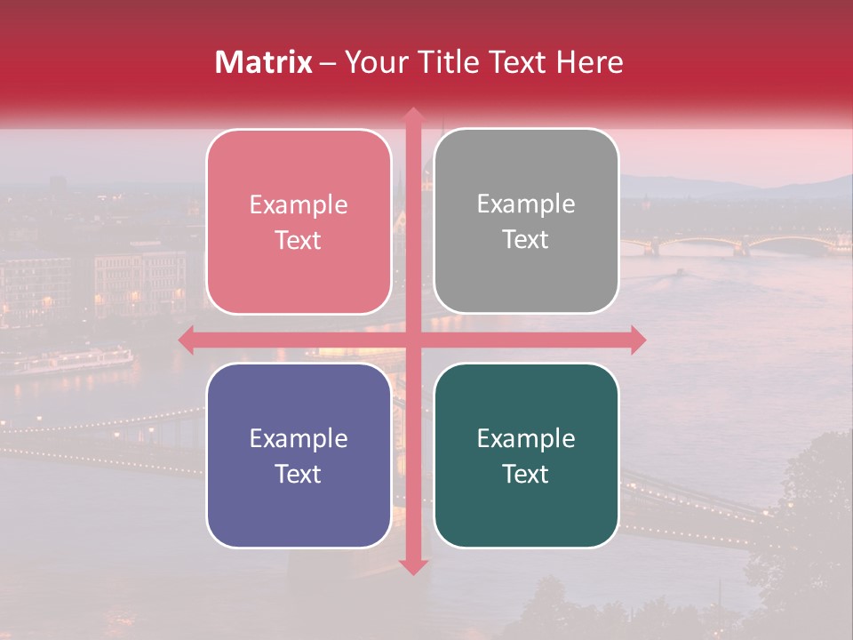 A Bridge Over A River With A City In The Background PowerPoint Template