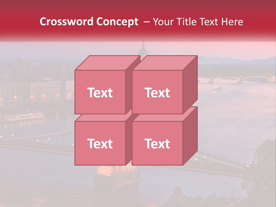 A Bridge Over A River With A City In The Background PowerPoint Template