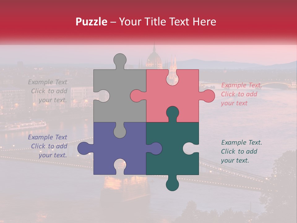 A Bridge Over A River With A City In The Background PowerPoint Template