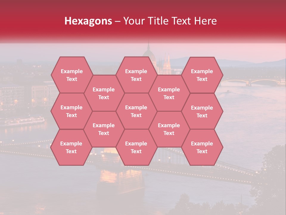 A Bridge Over A River With A City In The Background PowerPoint Template