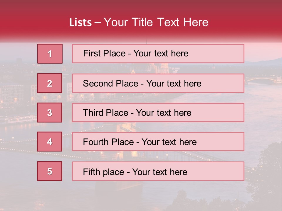 A Bridge Over A River With A City In The Background PowerPoint Template