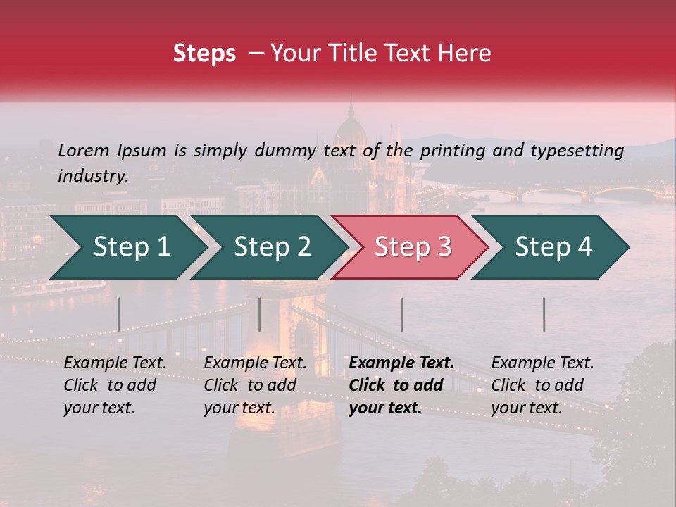 A Bridge Over A River With A City In The Background PowerPoint Template