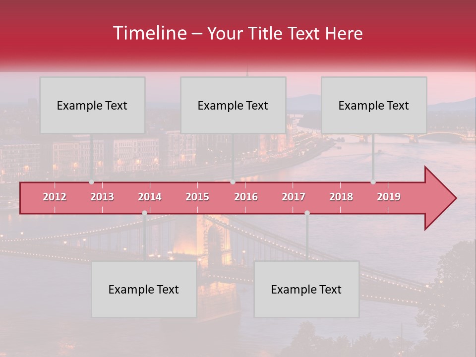 A Bridge Over A River With A City In The Background PowerPoint Template