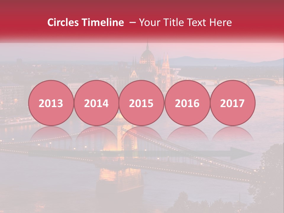 A Bridge Over A River With A City In The Background PowerPoint Template