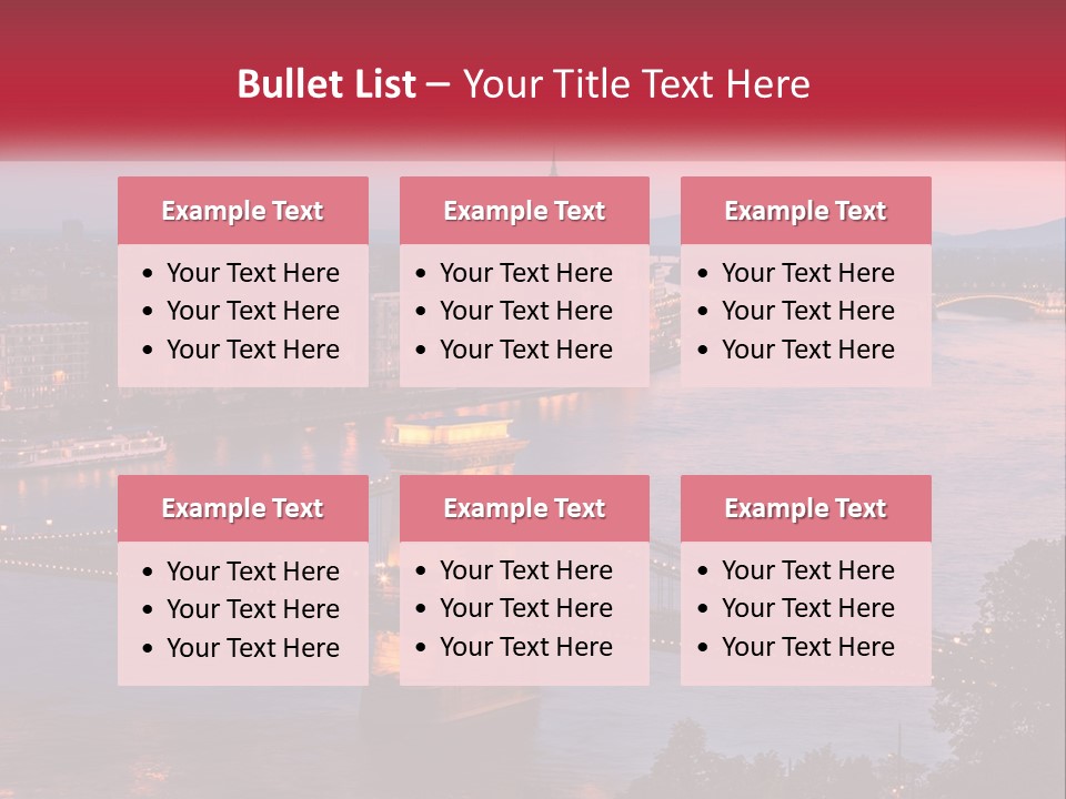 A Bridge Over A River With A City In The Background PowerPoint Template