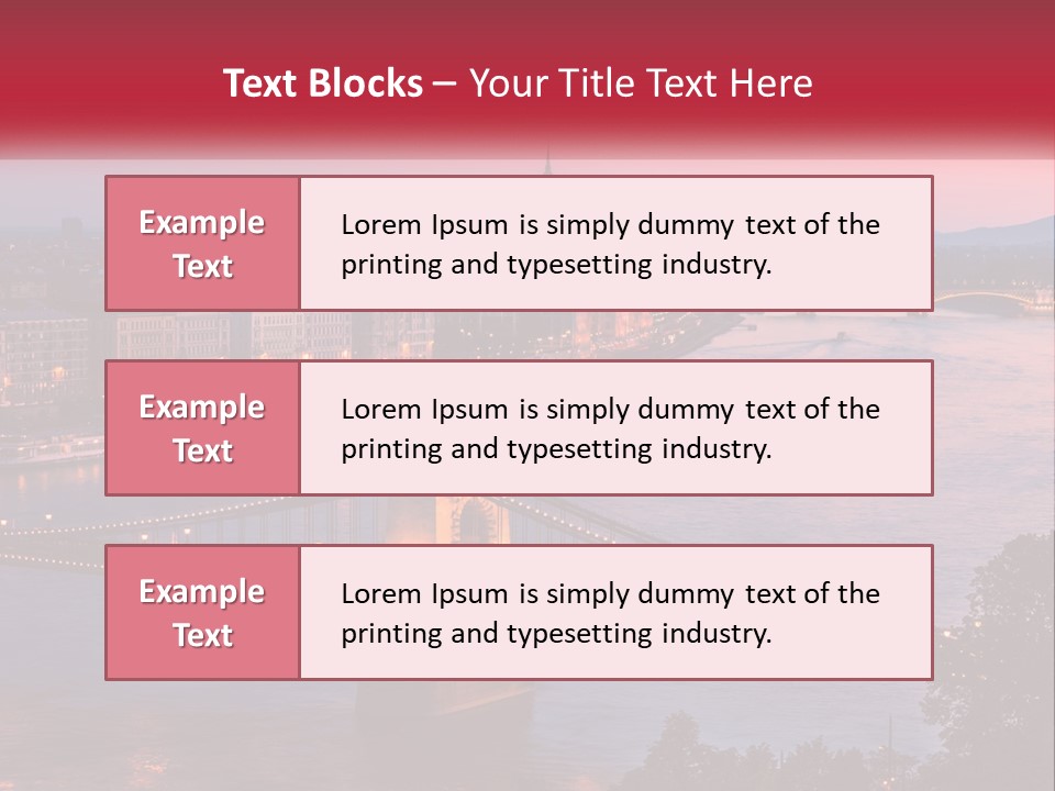 A Bridge Over A River With A City In The Background PowerPoint Template