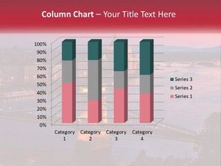 A Bridge Over A River With A City In The Background PowerPoint Template