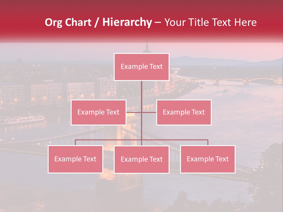 A Bridge Over A River With A City In The Background PowerPoint Template