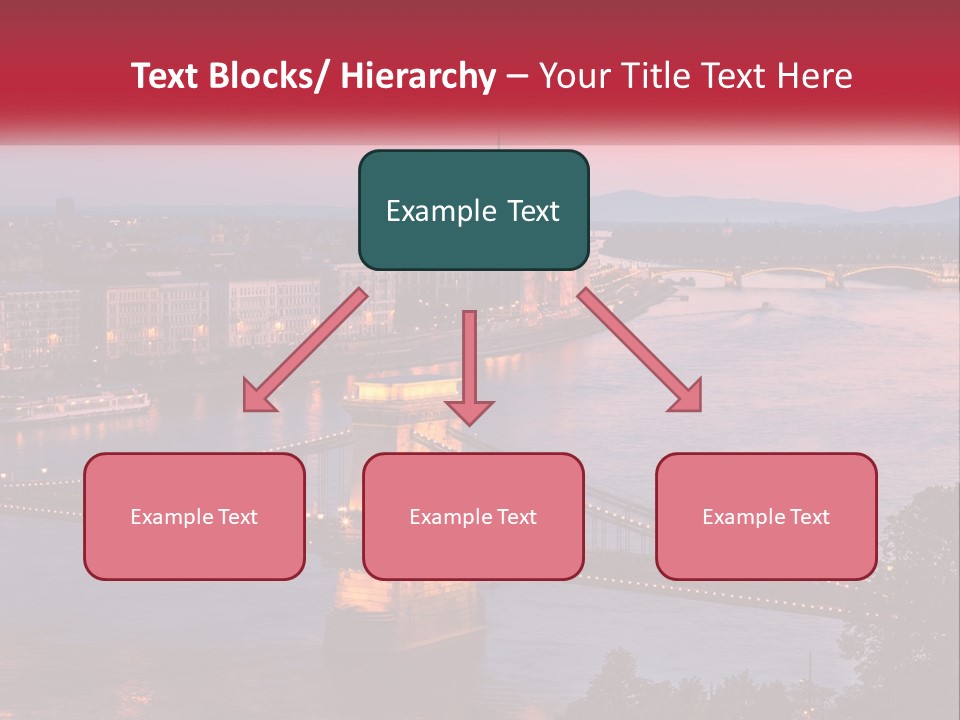 A Bridge Over A River With A City In The Background PowerPoint Template