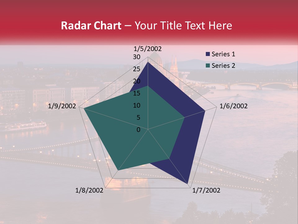 A Bridge Over A River With A City In The Background PowerPoint Template