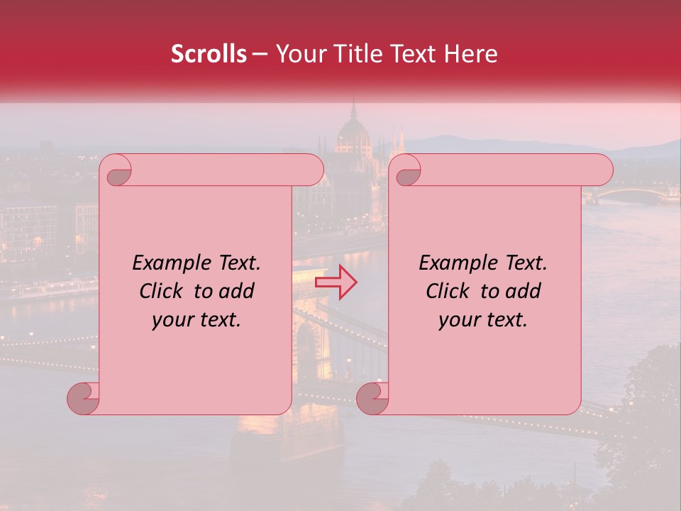 A Bridge Over A River With A City In The Background PowerPoint Template