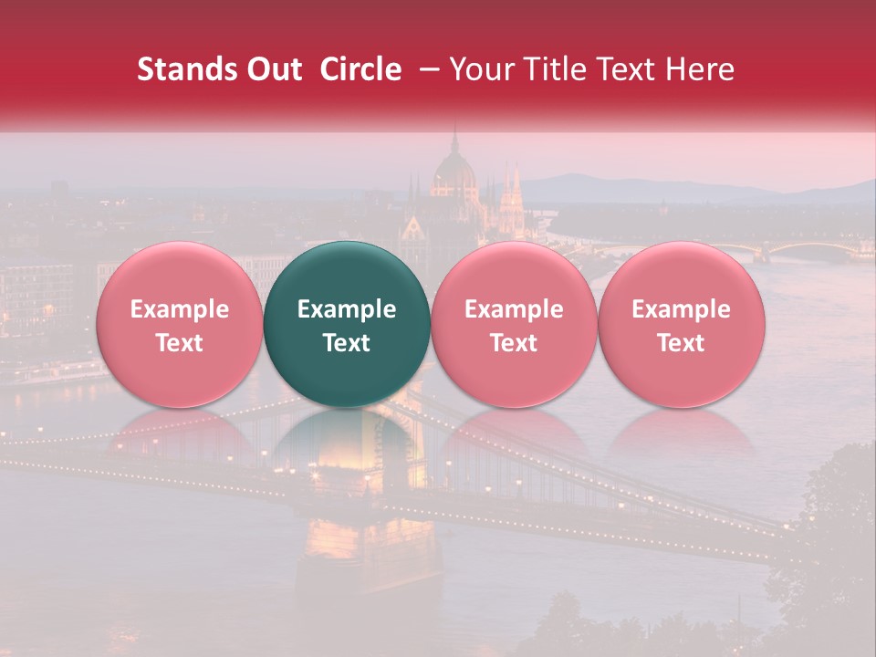 A Bridge Over A River With A City In The Background PowerPoint Template