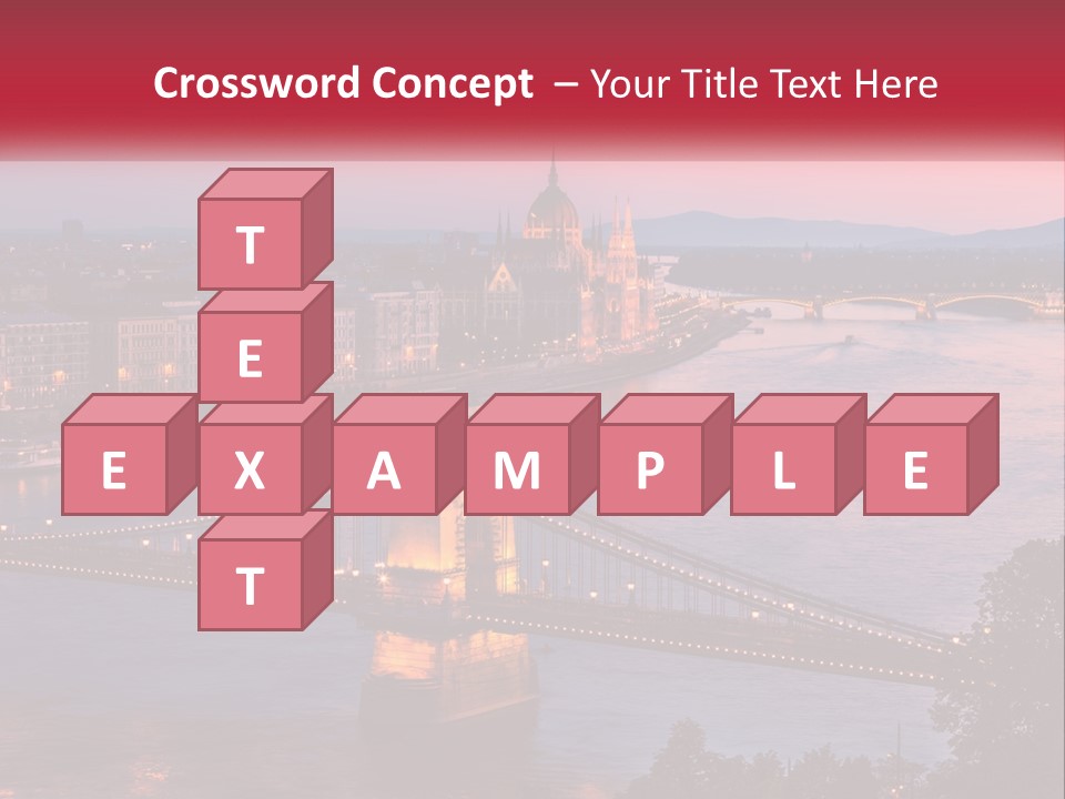 A Bridge Over A River With A City In The Background PowerPoint Template