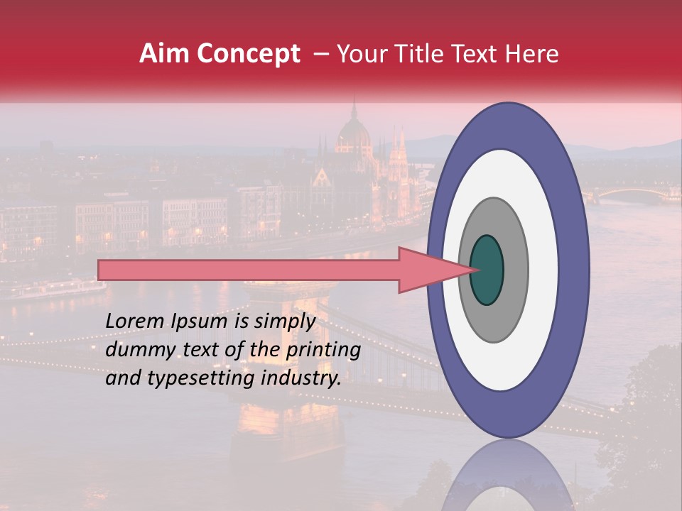 A Bridge Over A River With A City In The Background PowerPoint Template