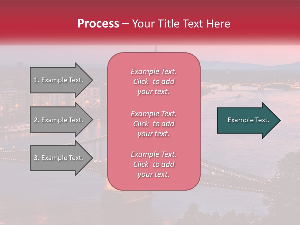 A Bridge Over A River With A City In The Background PowerPoint Template