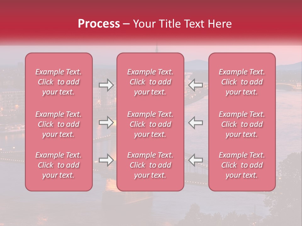 A Bridge Over A River With A City In The Background PowerPoint Template