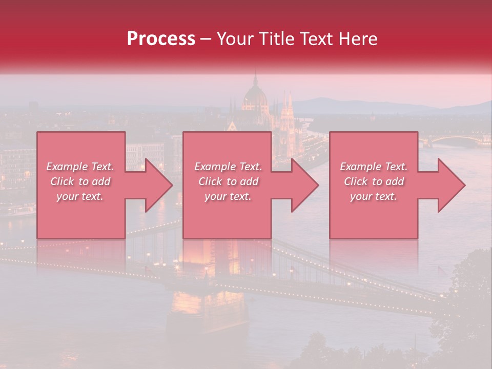 A Bridge Over A River With A City In The Background PowerPoint Template