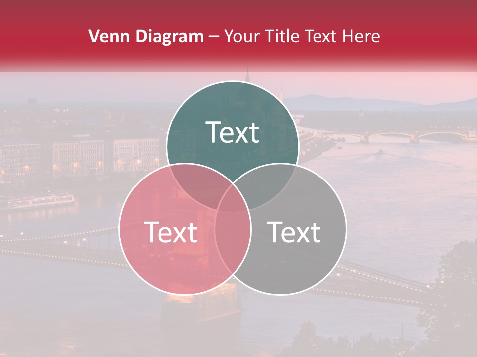 A Bridge Over A River With A City In The Background PowerPoint Template