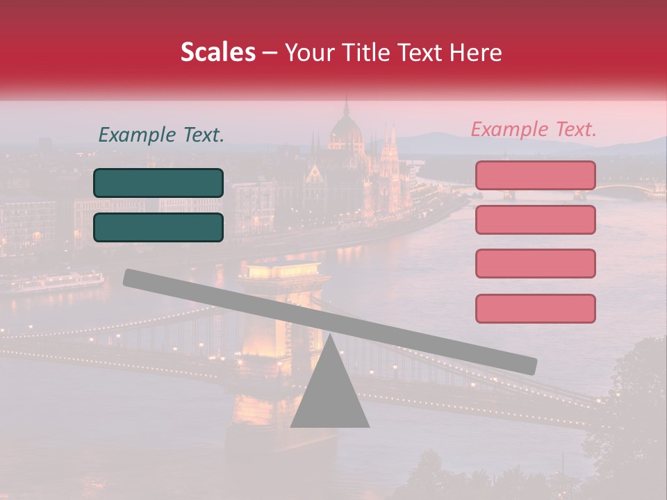 A Bridge Over A River With A City In The Background PowerPoint Template