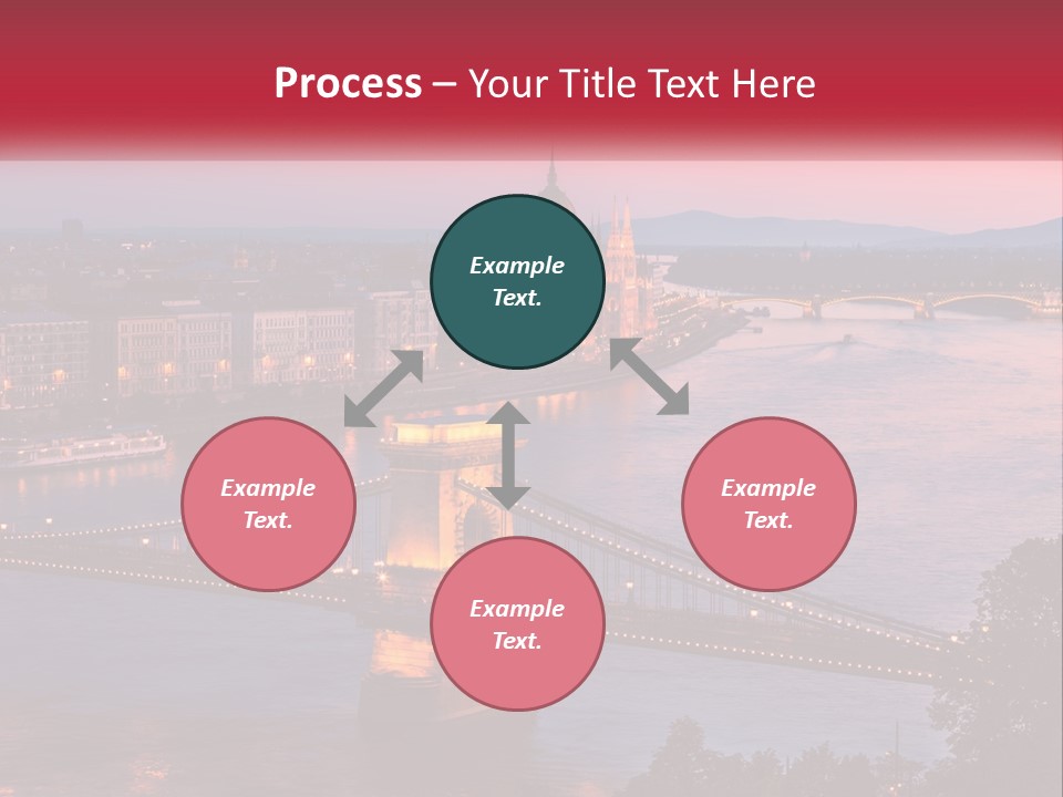 A Bridge Over A River With A City In The Background PowerPoint Template