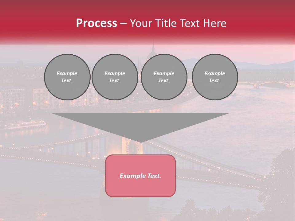 A Bridge Over A River With A City In The Background PowerPoint Template