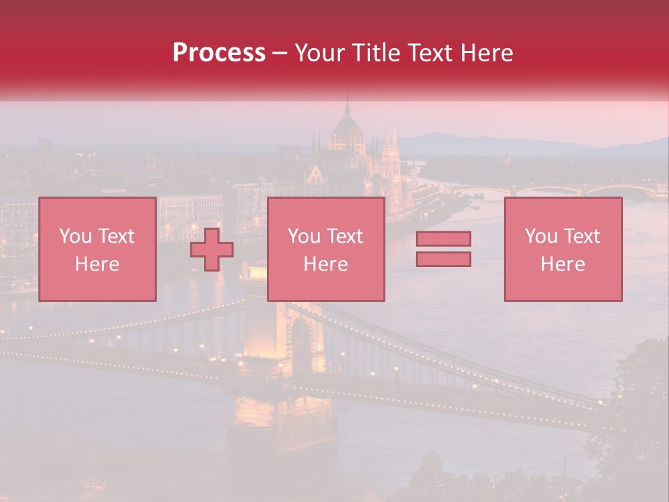 A Bridge Over A River With A City In The Background PowerPoint Template