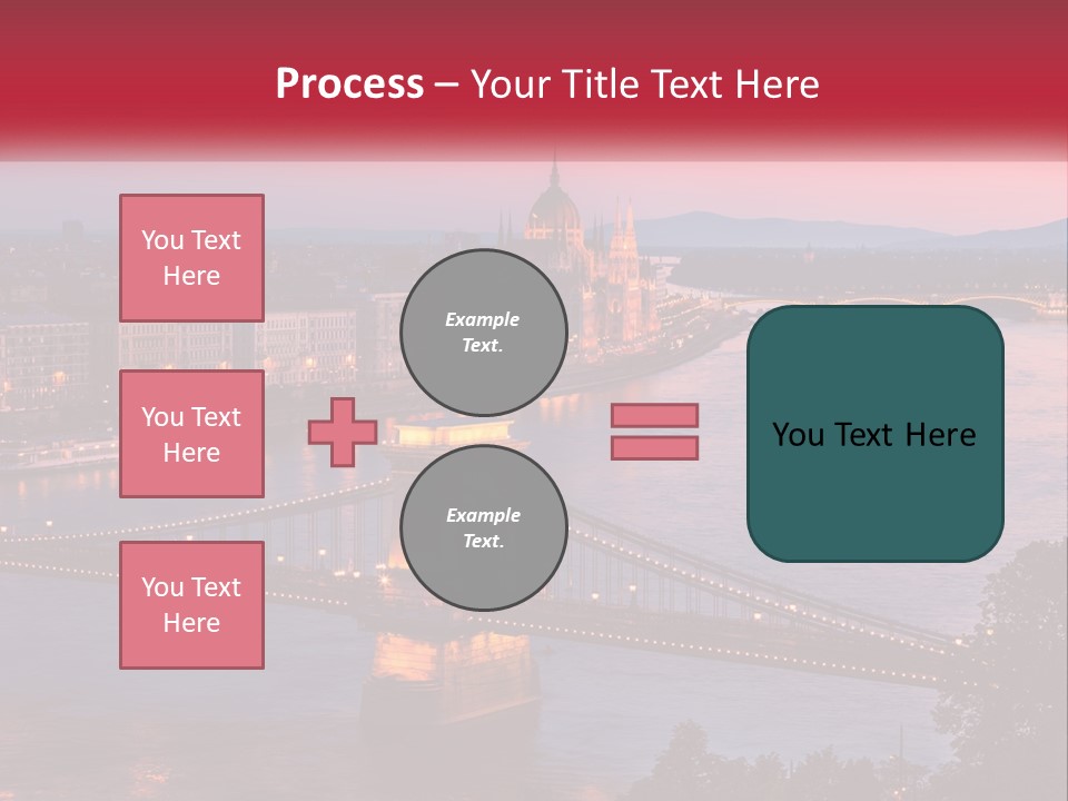 A Bridge Over A River With A City In The Background PowerPoint Template