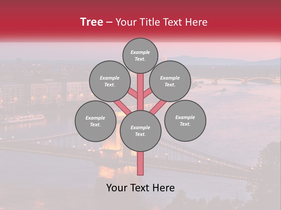 A Bridge Over A River With A City In The Background PowerPoint Template