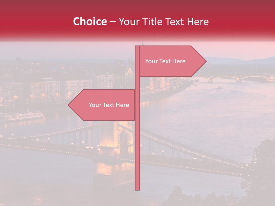 A Bridge Over A River With A City In The Background PowerPoint Template