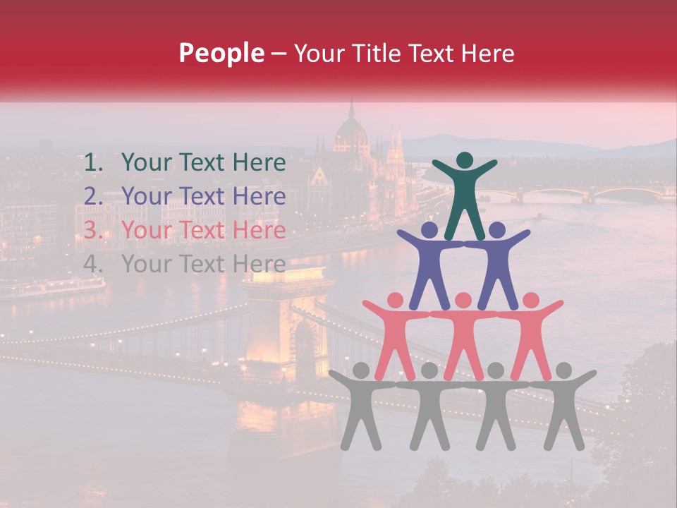 A Bridge Over A River With A City In The Background PowerPoint Template