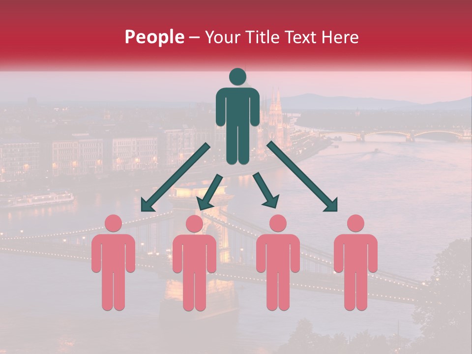 A Bridge Over A River With A City In The Background PowerPoint Template