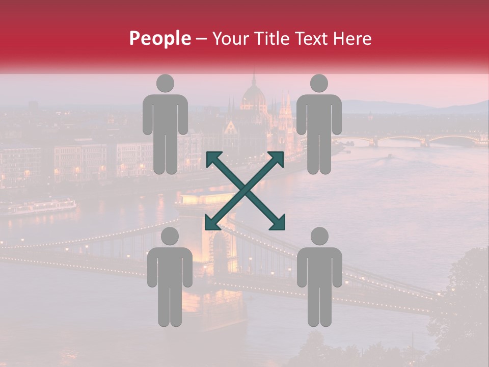 A Bridge Over A River With A City In The Background PowerPoint Template