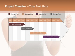 A Woman Holding A Tablet Computer With A Blank Screen PowerPoint Template