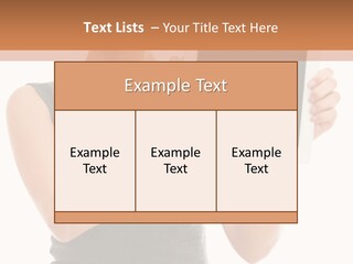 A Woman Holding A Tablet Computer With A Blank Screen PowerPoint Template