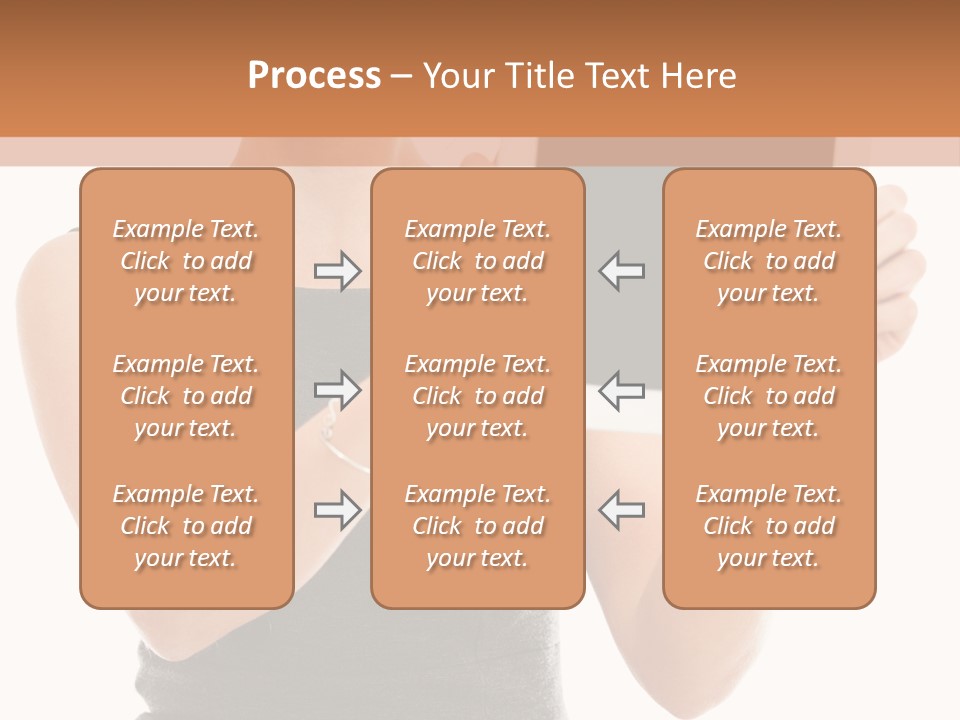 A Woman Holding A Tablet Computer With A Blank Screen PowerPoint Template