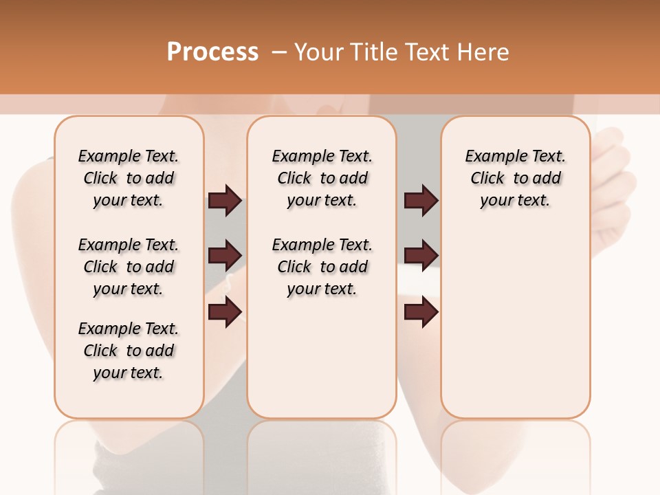 A Woman Holding A Tablet Computer With A Blank Screen PowerPoint Template