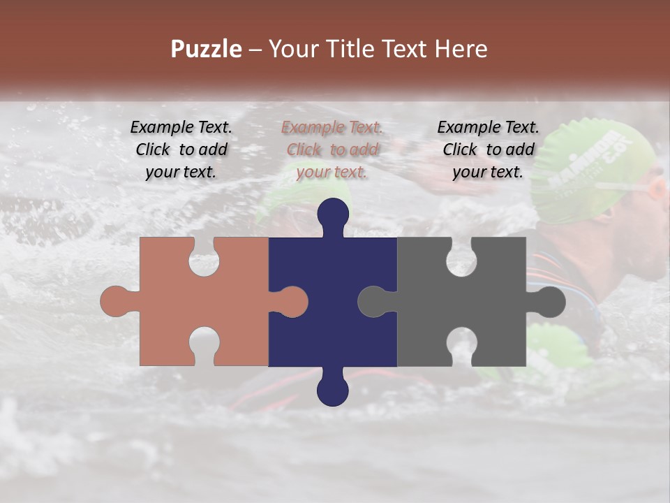 A Couple Of Men Swimming In A Body Of Water PowerPoint Template