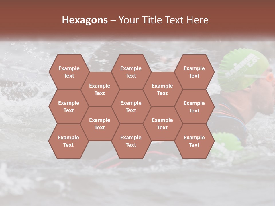 A Couple Of Men Swimming In A Body Of Water PowerPoint Template