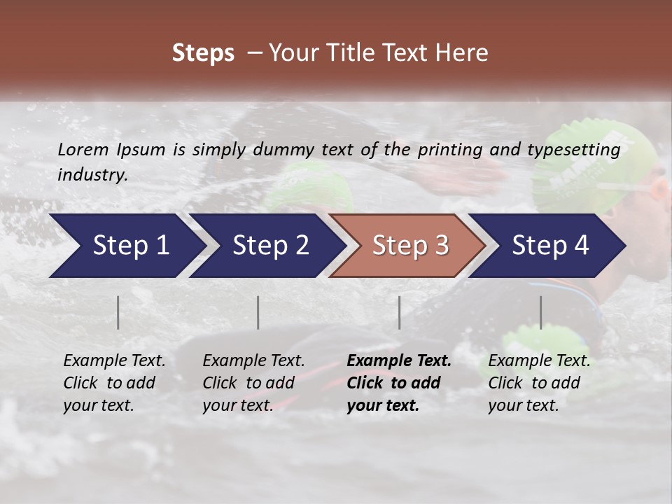 A Couple Of Men Swimming In A Body Of Water PowerPoint Template