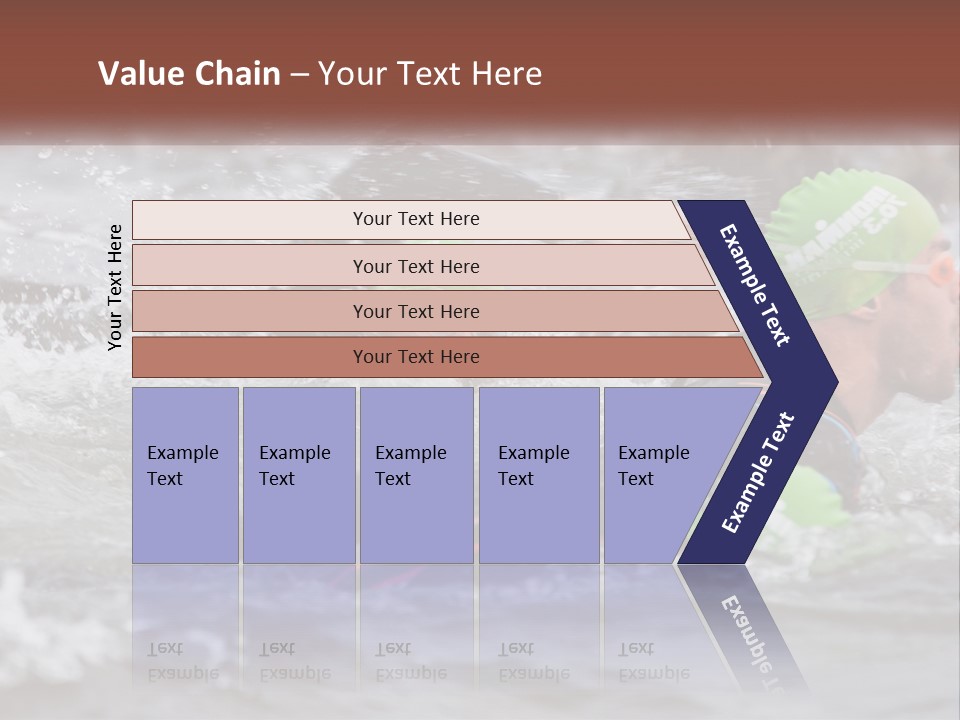 A Couple Of Men Swimming In A Body Of Water PowerPoint Template