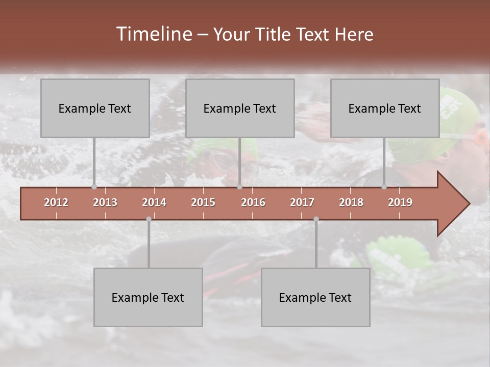 A Couple Of Men Swimming In A Body Of Water PowerPoint Template