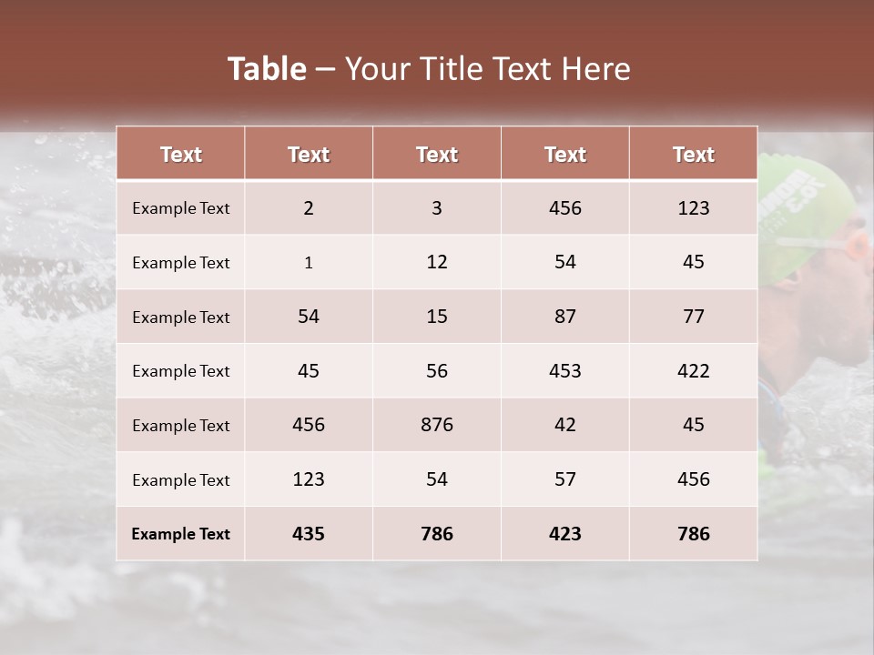 A Couple Of Men Swimming In A Body Of Water PowerPoint Template