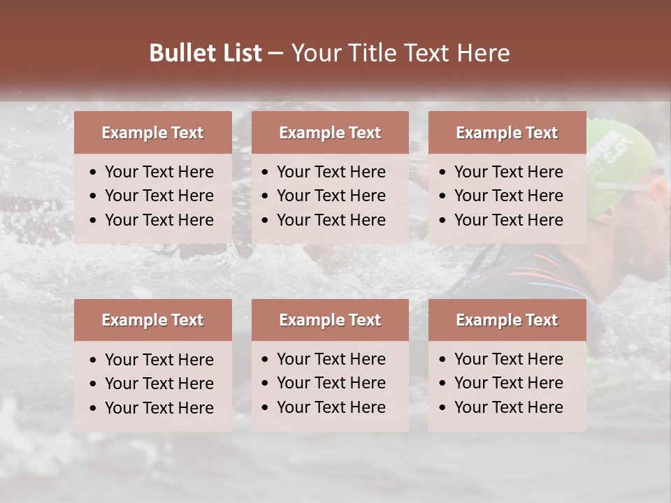 A Couple Of Men Swimming In A Body Of Water PowerPoint Template