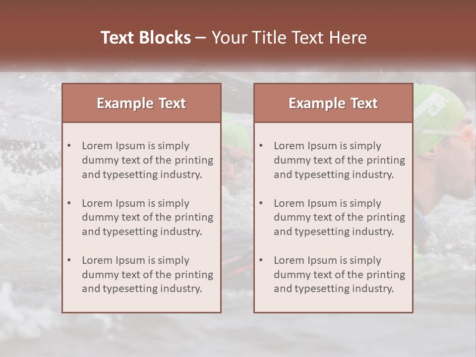 A Couple Of Men Swimming In A Body Of Water PowerPoint Template