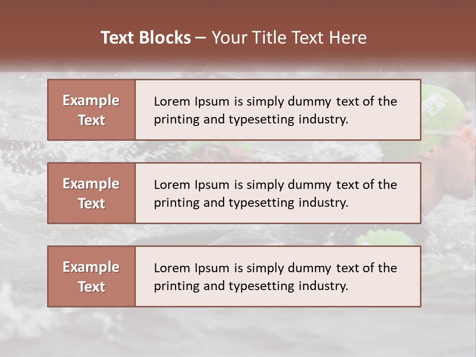 A Couple Of Men Swimming In A Body Of Water PowerPoint Template